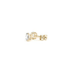 Gold Lab Grown Round Diamond Stud Earrings 1ct