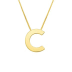 Gold Yours Truly Initial C Necklace