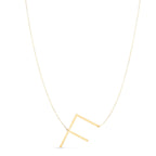 14K Yellow Gold Yours Truly Large Initial F Necklace