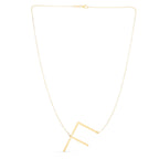 14K Yellow Gold Yours Truly Large Initial F Necklace