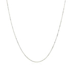 White Gold Classic Box Chain 0.45mm Spring Ring