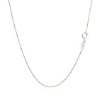 White Gold Classic Box Chain 0.45mm Spring Ring