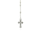 Fine Rosary Chain and Bead Necklace in 925 Sterling Silver