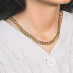 7.25mm 10k Yellow Gold Semi Solid Miami Cuban Chain