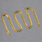 7.25mm 10k Yellow Gold Semi Solid Miami Cuban Chain