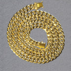 7.25mm 10k Yellow Gold Semi Solid Miami Cuban Chain