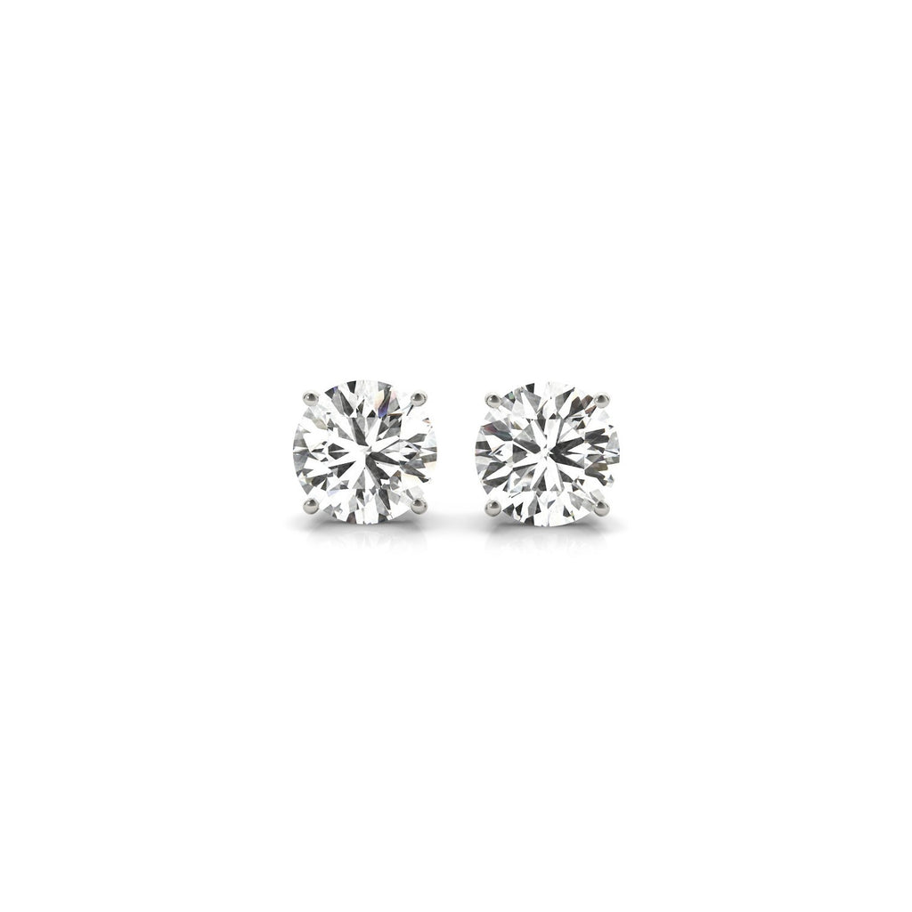 White Gold Lab Grown Round Diamond Earrings 1.5ct