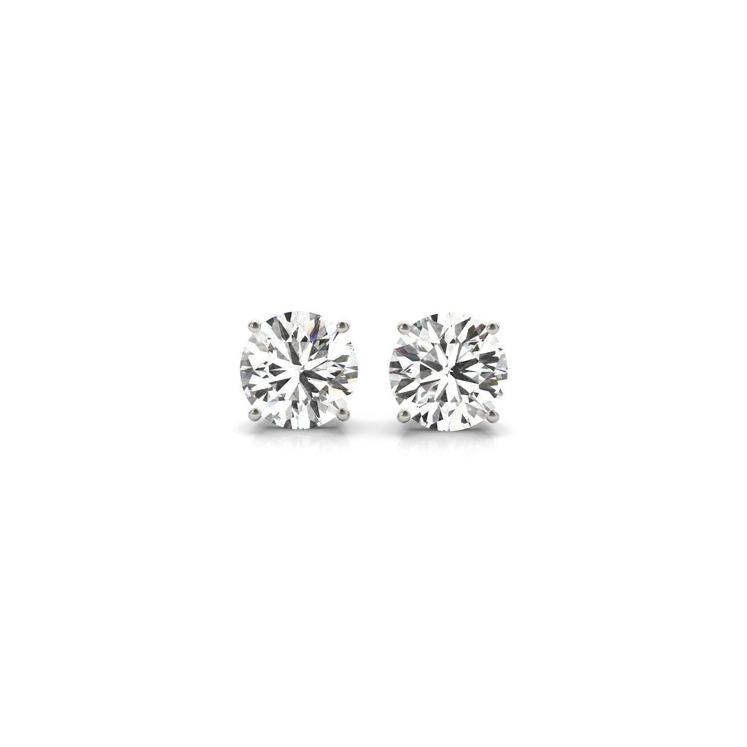 White Gold Lab Grown Round Diamond Earrings 1.5ct