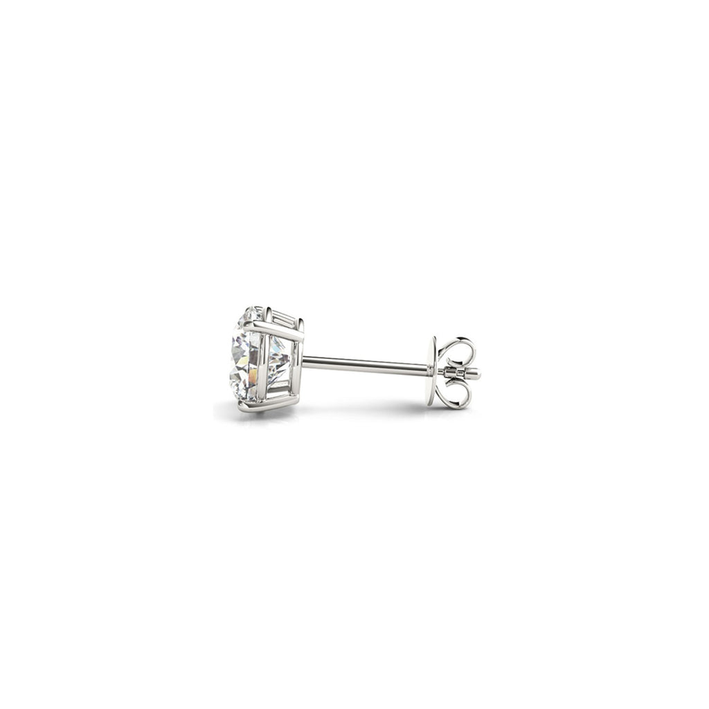 White Gold Lab Grown Round Diamond Earrings 1.5ct