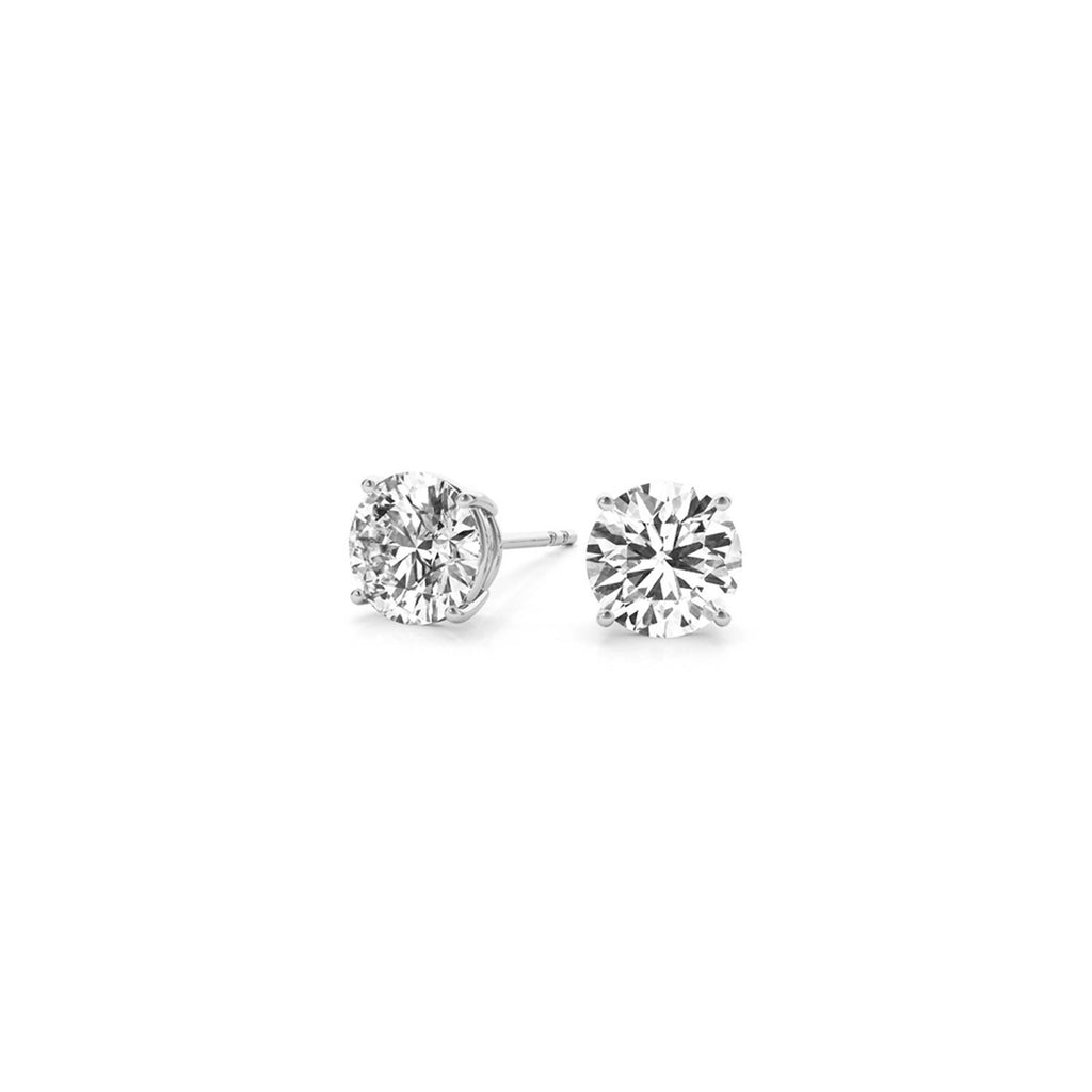 White Gold Lab Grown Round Diamond Earrings 1.5ct