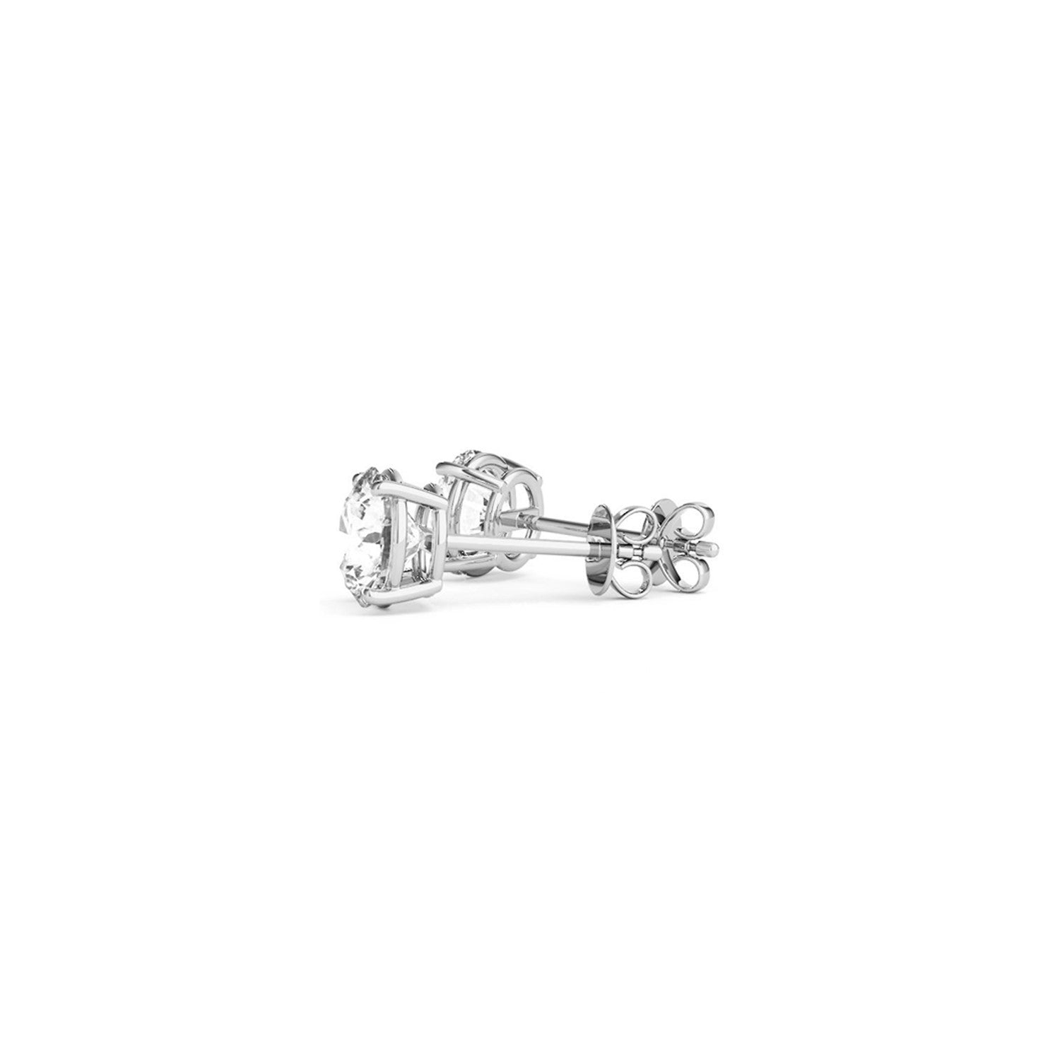 White Gold Lab Grown Round Diamond Earrings 1.5ct