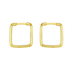 14 Yellow Gold Square Hoop Earrings