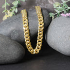 14k Yellow Gold Semi Solid Miami Cuban Chain (7.20 mm)
