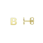 14K Yellow Gold Yours Truly Initial B Stud Earrings
