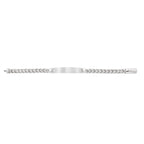 Sterling Silver Rhodium Plated Woven Link ID Bracelet