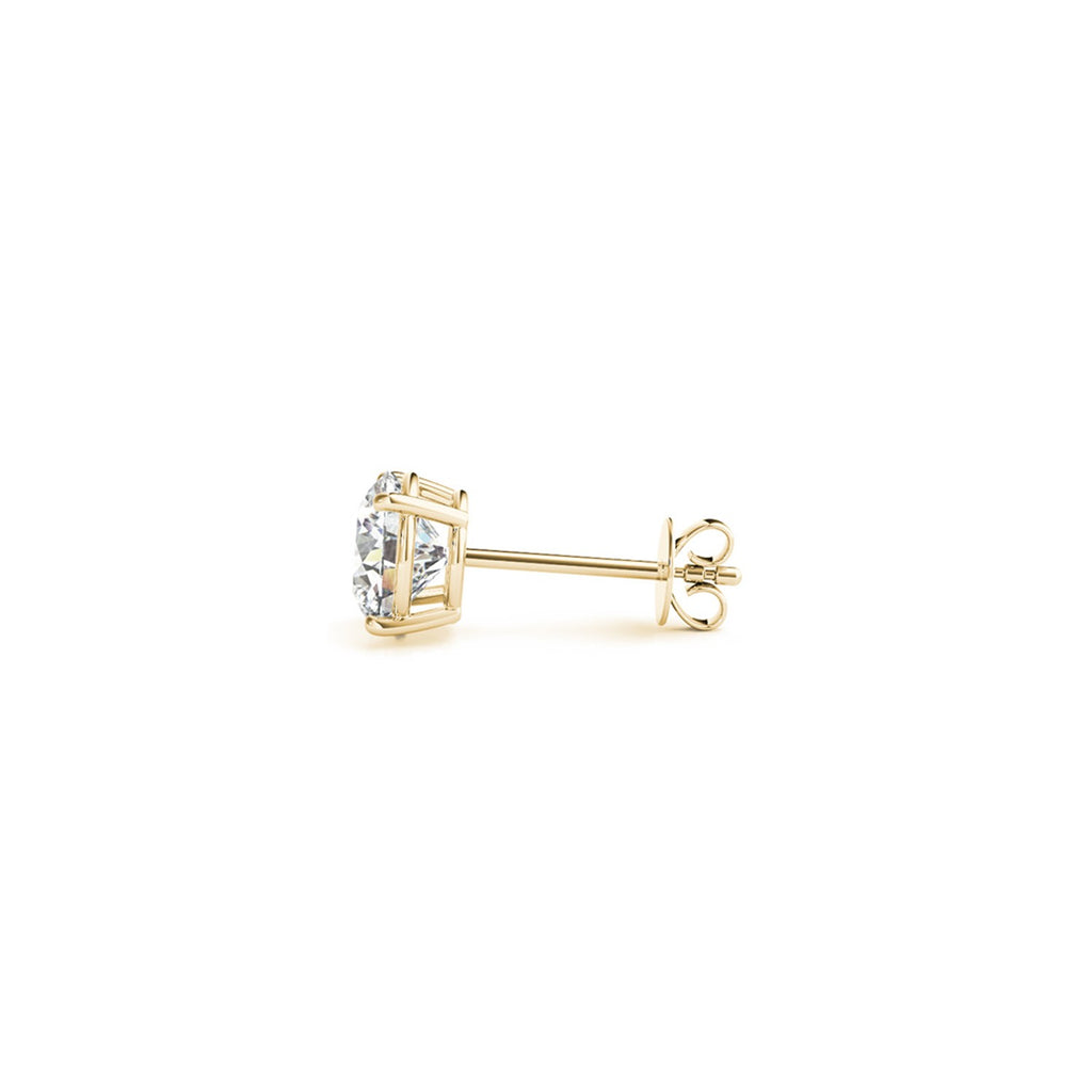 Gold Lab Grown Round Diamond Earrings 1.5ct