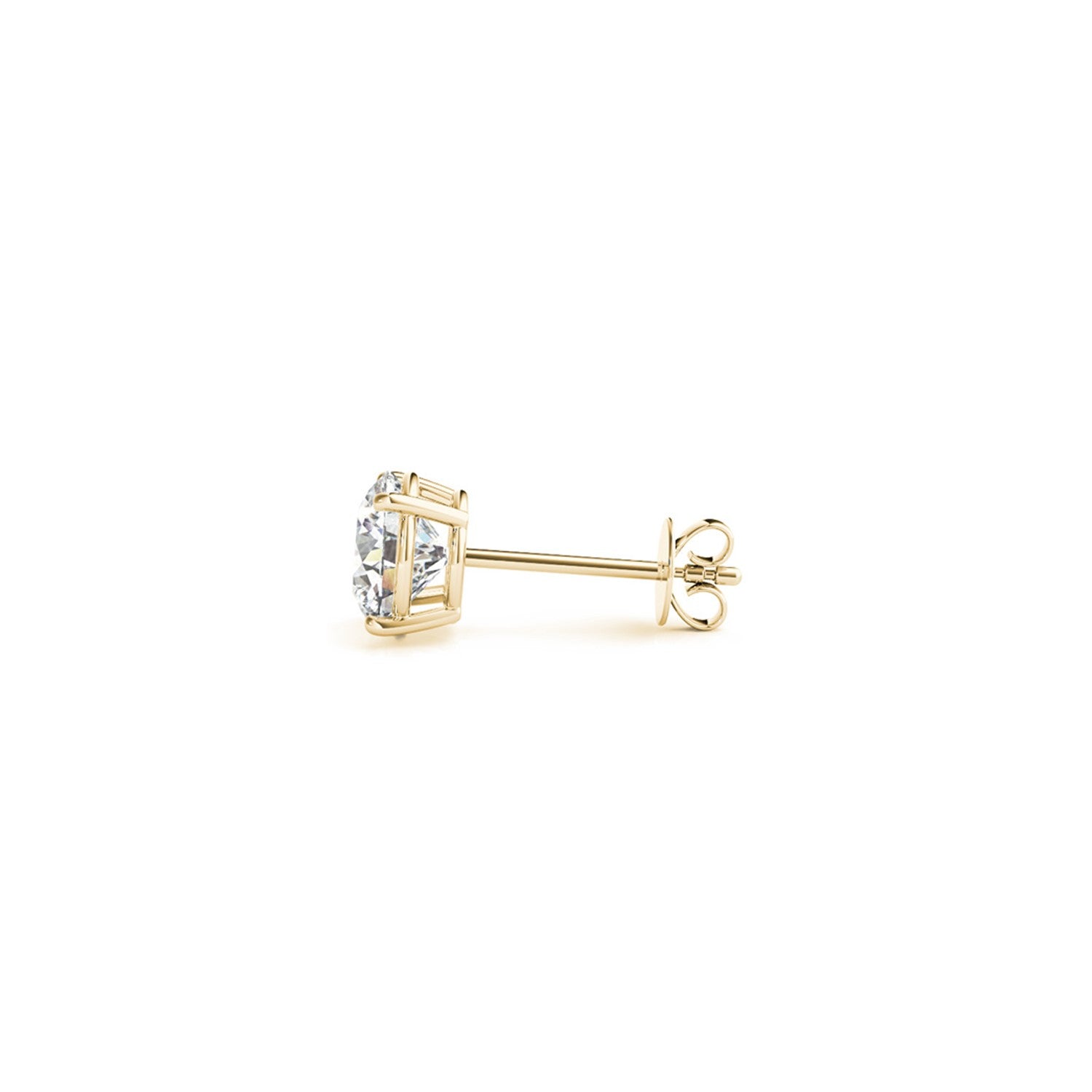 Gold Lab Grown Round Diamond Earrings 1.5ct