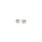 Gold Lab Grown Round Diamond Stud Earrings 0.5ct