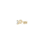 Gold Lab Grown Round Diamond Stud Earrings 0.5ct