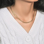 14k Yellow Gold Miami Cuban Semi Solid Chain (4.50 mm)