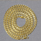 14k Yellow Gold Miami Cuban Semi Solid Chain (4.50 mm)