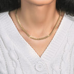 14k Yellow Gold Miami Cuban Semi Solid Chain (4.50 mm)