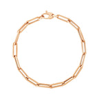 14K Rose Gold Bold Paperclip Chain Bracelet (4.20 mm)