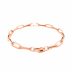 14K Rose Gold Bold Paperclip Chain Bracelet (4.20 mm)