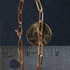14K Rose Gold Bold Paperclip Chain Bracelet (4.20 mm)
