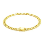 10k Yellow Gold Classic Miami Cuban Solid Bracelet (5.00 mm)