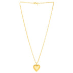 Sterling Silver Gold Plated Puffed Heart Pendant