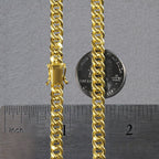 10k Yellow Gold Semi Solid Miami Cuban Chain (6.10 mm)
