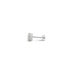 White Gold Lab Grown Round Diamond Stud Earrings 0.5ct