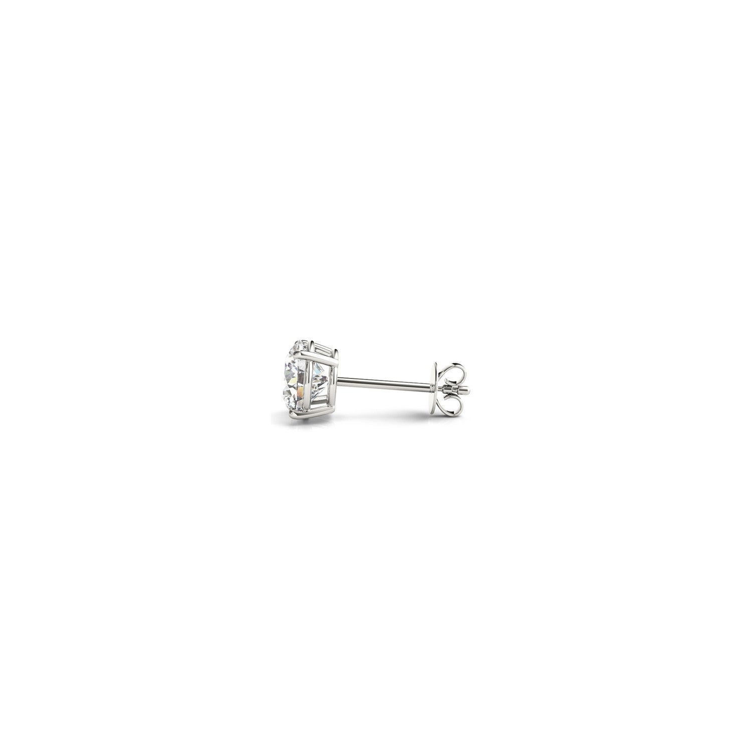 White Gold Lab Grown Round Diamond Stud Earrings 0.5ct