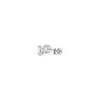 White Gold Lab Grown Round Diamond Stud Earrings 0.5ct