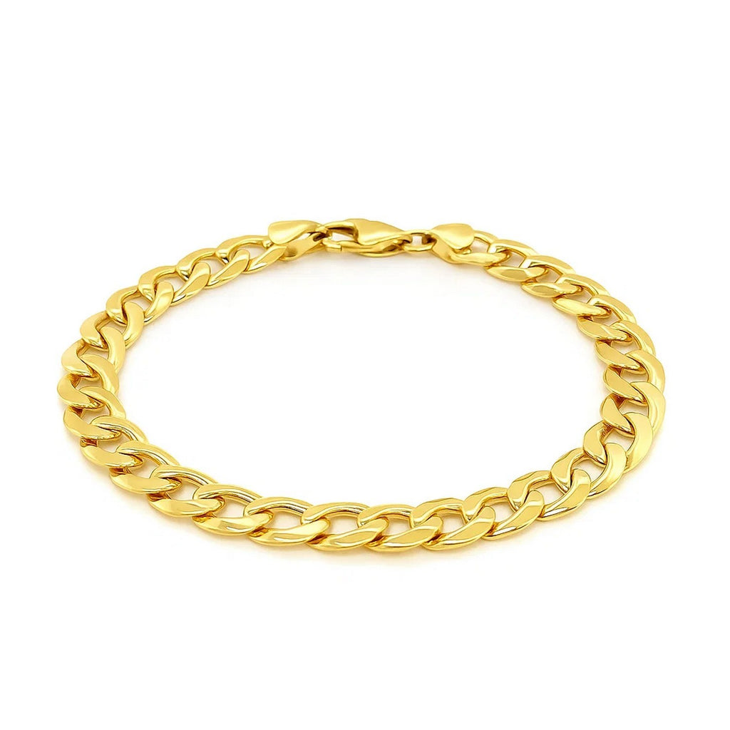 10k Yellow Gold Curb Bracelet (8.20 mm)
