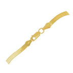 1.5mm 14k Yellow Gold Super Flex Herringbone Anklet 10"
