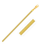 1.5mm 14k Yellow Gold Super Flex Herringbone Anklet 10"