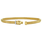 14K Yellow Gold Tubogas Panther Cuff with Diamonds (3.90 mm)