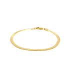 Gold Super Flex Herringbone Anklet 10"