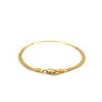 Gold Super Flex Herringbone Anklet 10"