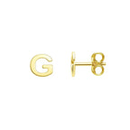 14K Yellow Gold Yours Truly Initial G Stud Earrings