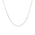 White Gold Classic Box Chain 0.45mm Lobster Clasp 18"