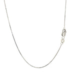White Gold Classic Box Chain 0.45mm Lobster Clasp 18"