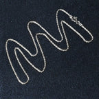 White Gold Solid Diamond Cut Rope Chain 1.4mm