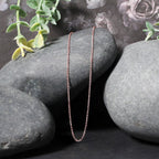 14k Rose Gold Diamond Cut Cable Link Chain 1.1mm Lobster Clasp