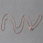 14k Rose Gold Diamond Cut Cable Link Chain 1.1mm Lobster Clasp