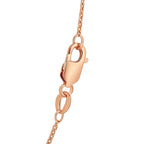 14k Rose Gold Diamond Cut Cable Link Chain 1.1mm Lobster Clasp