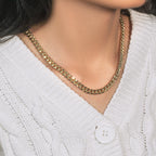 14k Yellow Gold Semi Solid Miami Cuban Chain (6.60 mm)