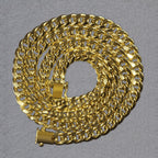 14k Yellow Gold Semi Solid Miami Cuban Chain (6.60 mm)